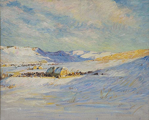 Winter Landscape with Haystacks